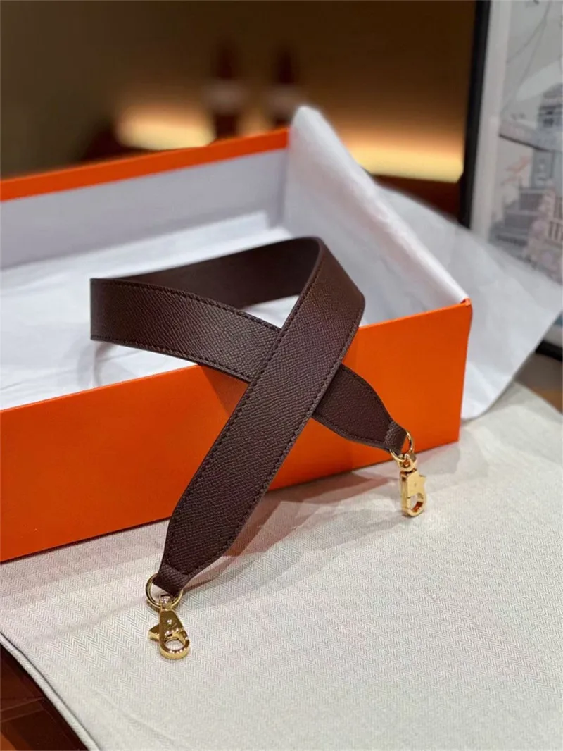 XMESSUN New Cowhide Strap for Women's Bag Fashion Brand Design Luxury Epsom Genuine Leather Wide Shoulder Straps Gold A432