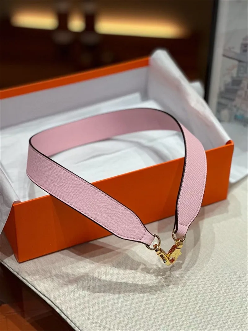 XMESSUN New Cowhide Strap for Women's Bag Fashion Brand Design Luxury Epsom Genuine Leather Wide Shoulder Straps Gold A432