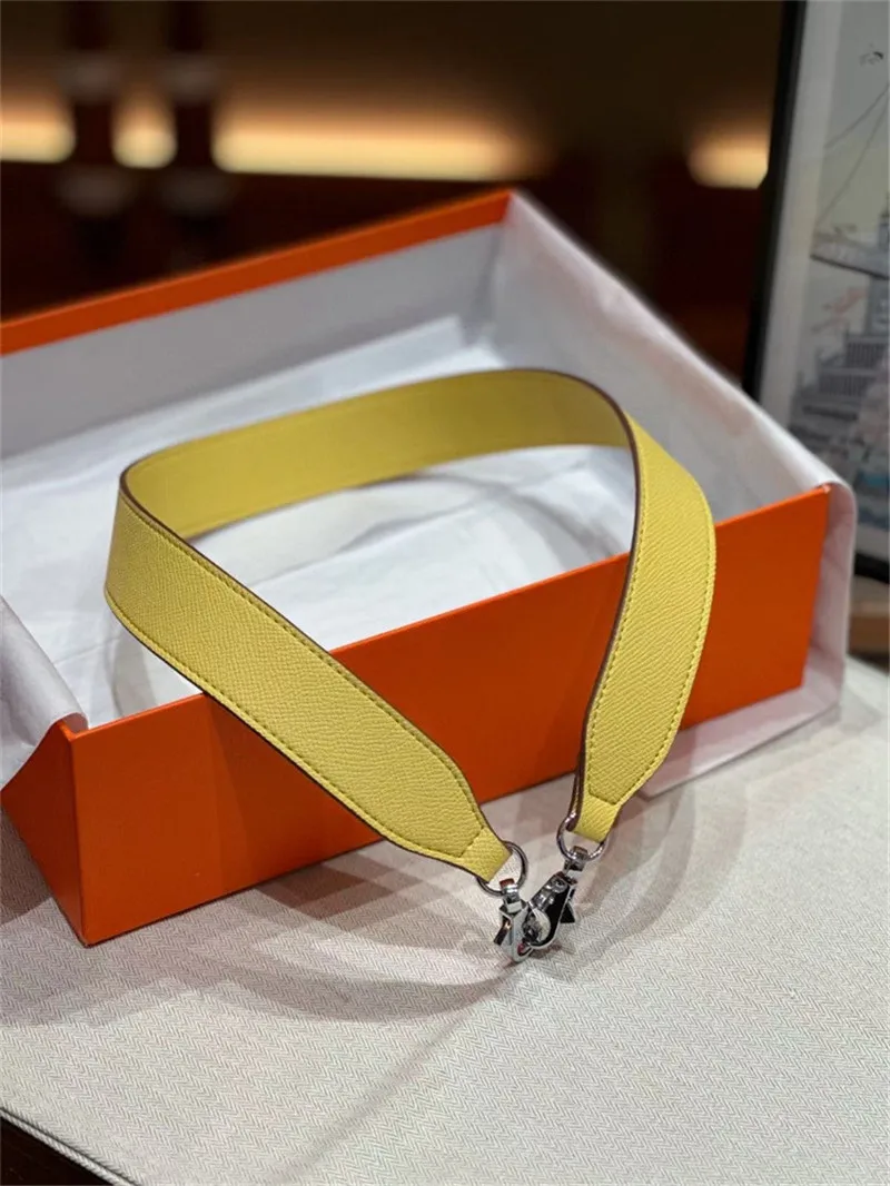 XMESSUN New Cowhide Strap for Women's Bag Fashion Brand Design Luxury Epsom Genuine Leather Wide Shoulder Straps Gold A432