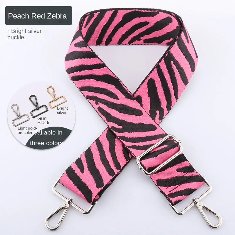 SUZAOZHE Ladies Zebra Print Shoulder Strap Waist Bag Canvas Bag Shoulder Crossbody Bag DIY Adjustable Accessory Bag