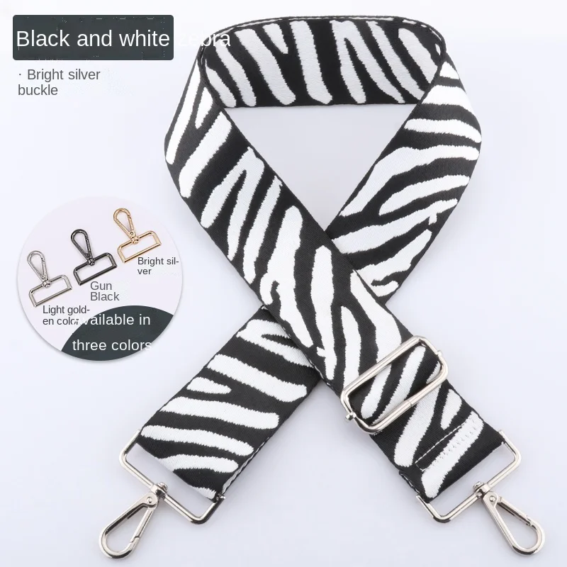 SUZAOZHE Ladies Zebra Print Shoulder Strap Waist Bag Canvas Bag Shoulder Crossbody Bag DIY Adjustable Accessory Bag
