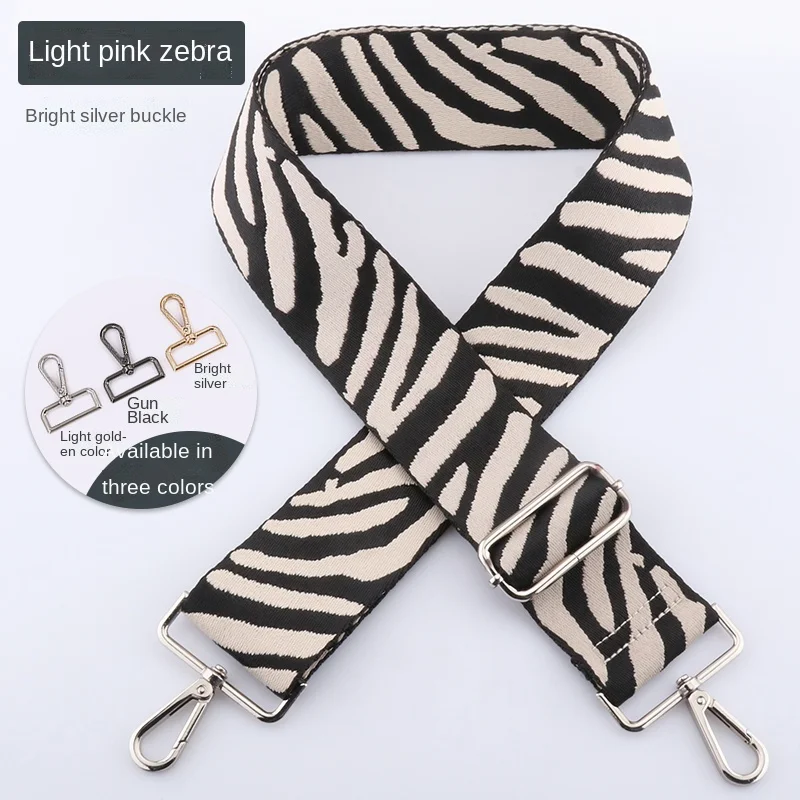 SUZAOZHE Ladies Zebra Print Shoulder Strap Waist Bag Canvas Bag Shoulder Crossbody Bag DIY Adjustable Accessory Bag