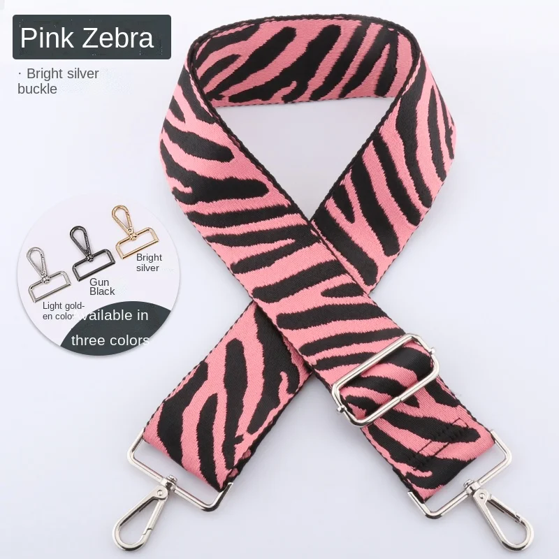 SUZAOZHE Ladies Zebra Print Shoulder Strap Waist Bag Canvas Bag Shoulder Crossbody Bag DIY Adjustable Accessory Bag