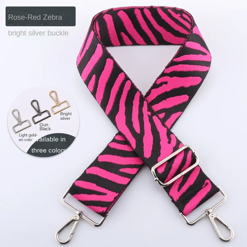 SUZAOZHE Ladies Zebra Print Shoulder Strap Waist Bag Canvas Bag Shoulder Crossbody Bag DIY Adjustable Accessory Bag