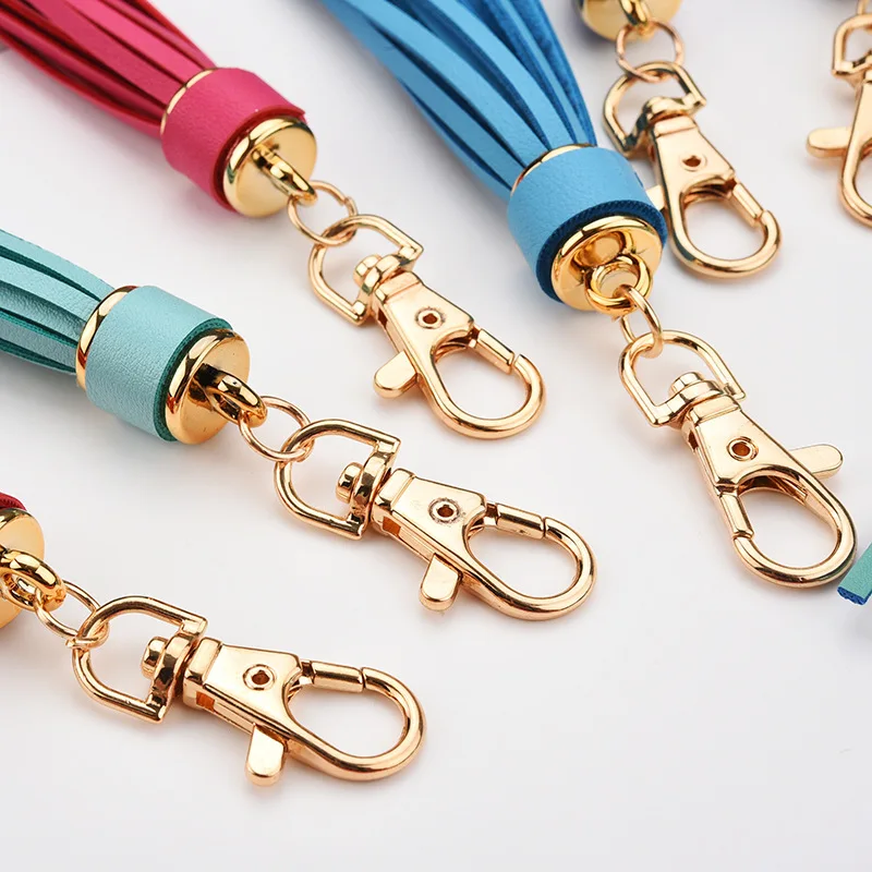 Boho Handmade Keychain for Women Bag Pendant Jewelry Multilayer Velvet Strap Tassel Shell Key Chain Car Hangging Accessories