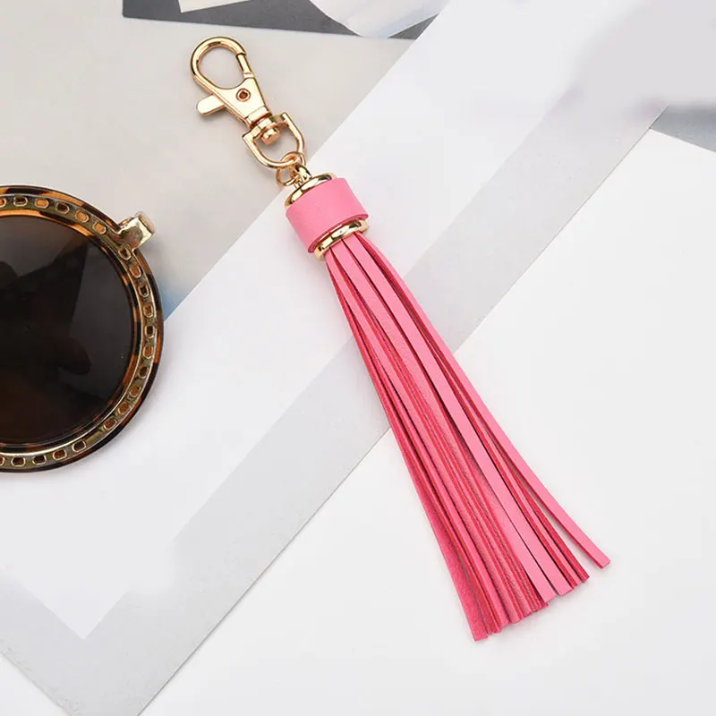 Boho Handmade Keychain for Women Bag Pendant Jewelry Multilayer Velvet Strap Tassel Shell Key Chain Car Hangging Accessories