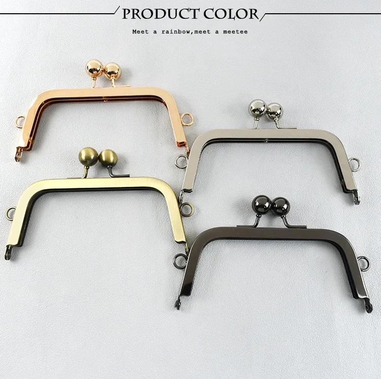 1/2/3/5Pcs Deepeel 14cm Metal Handle Handbag Frame Kiss Clasp Purse Woven Bags Sewing Brackets Handmade DIY Hardware Accessories