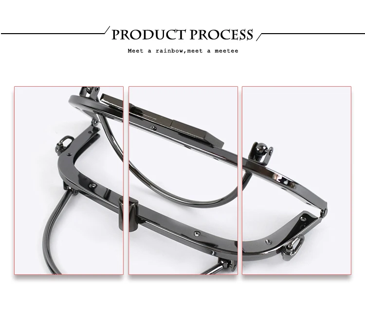 1Pc Deepeel 20.5cm Metal Bag Handles Women's Purse Frame Kiss Clasp Handbag Lock Buckle Coin Wallet DIY Handmade Accessories