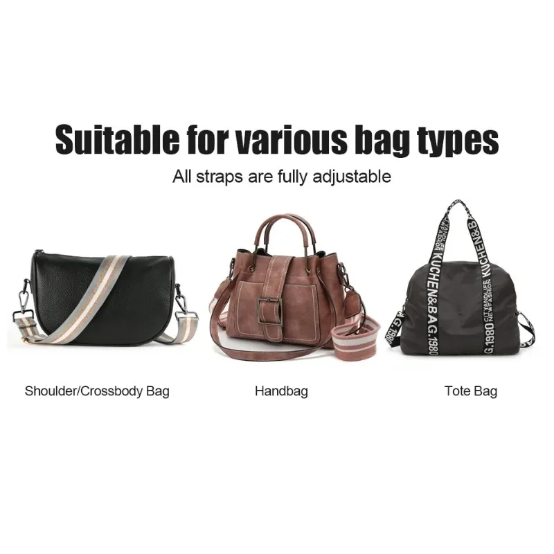 Nylon/Cotton Bag Strap Women Colored Straps for Crossbody Messenger Shoulder Bag Accessories Adjustable Belts Handbag Straps