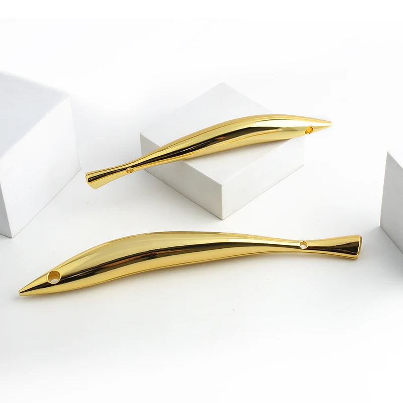 2/4/10PCS K Gold 21/27CM Metal Fish HandlesFor Women Making Handbag Handles Purse Frame Shoulder DIY Handmade Bags Accessories