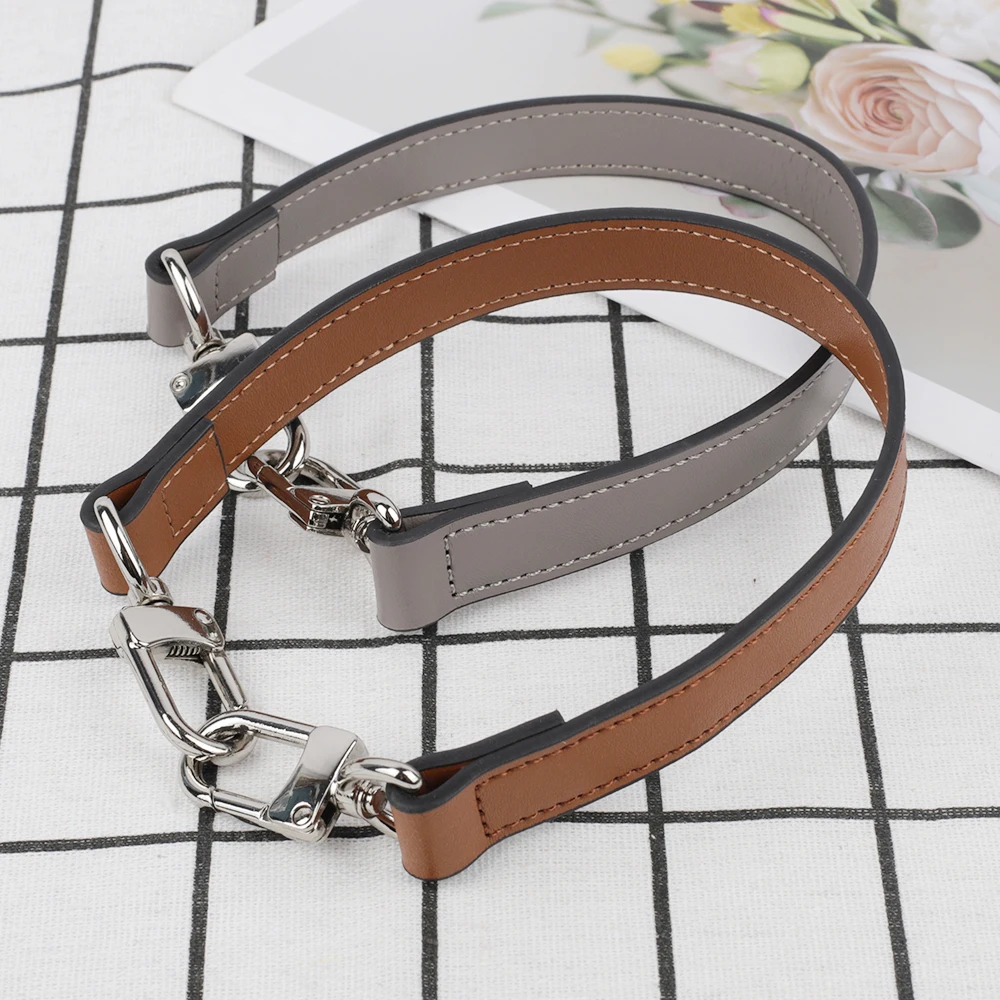 Genuine Leather Bag Strap With Silver Gold Hardware Shoulder Strap Handbag Strap For Obag Handle High Quality Bag Accessories