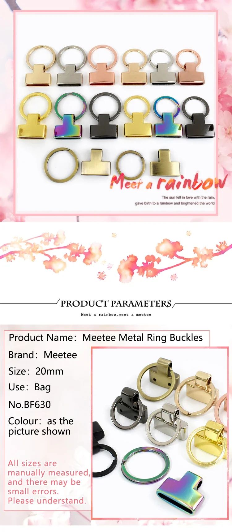 5/10/20Pcs 20/24mm O Rings Metal Buckles Keychain Hook Ring Buckle for Bag Strap Connector Clasp Webbing Clip Craft Accessories