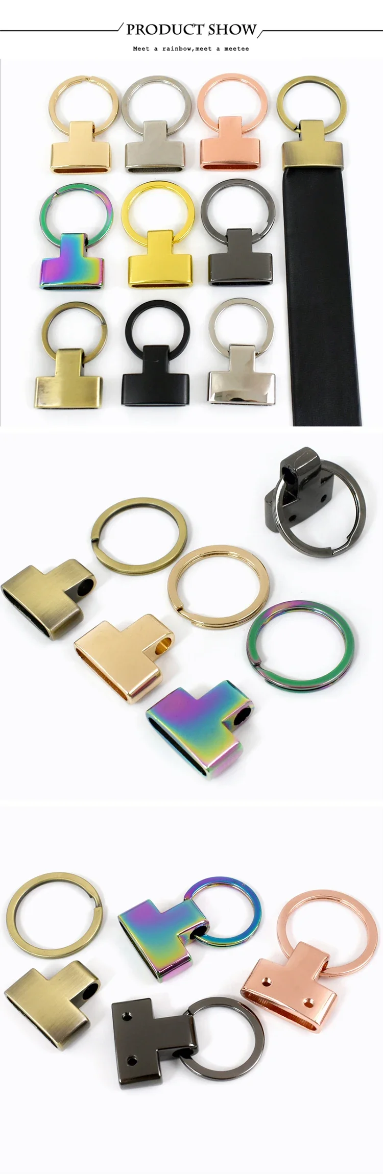 5/10/20Pcs 20/24mm O Rings Metal Buckles Keychain Hook Ring Buckle for Bag Strap Connector Clasp Webbing Clip Craft Accessories
