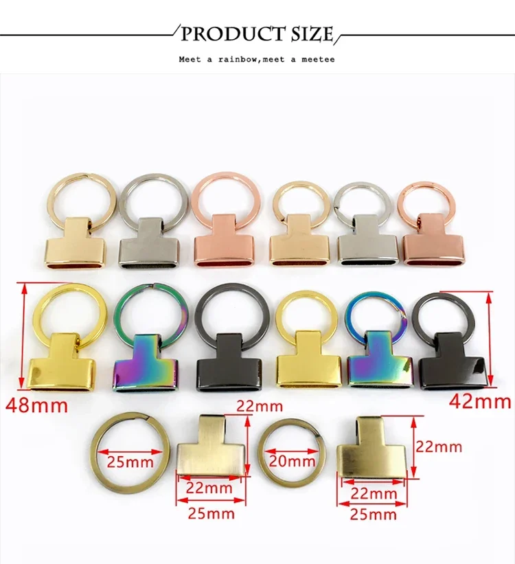 5/10/20Pcs 20/24mm O Rings Metal Buckles Keychain Hook Ring Buckle for Bag Strap Connector Clasp Webbing Clip Craft Accessories