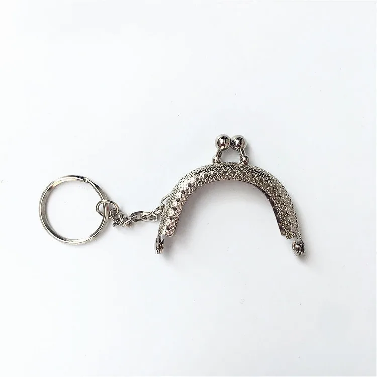 KISSDIY 20PCS 5CM Antique Bronze Silver Golden Metal Coin Purse Frames With Keyring Bag Handle Kiss Clasp DIY Bag Accessories