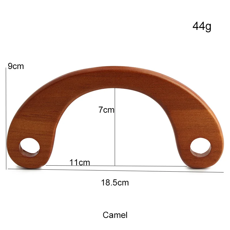 Bag Wooden Handles D Shape Handbag Kiss Clasp Purse Frames Handle Replacement Parts DIY Wallet Sewing Brackets Accessories