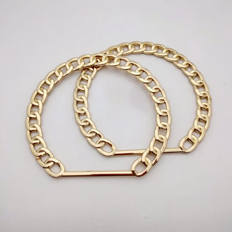 Golden Vintage Bag Chain Handle Women Bag Straps Handbag Chain Fashion Woman Bag Accessory Detachable Parts Replacement Handle
