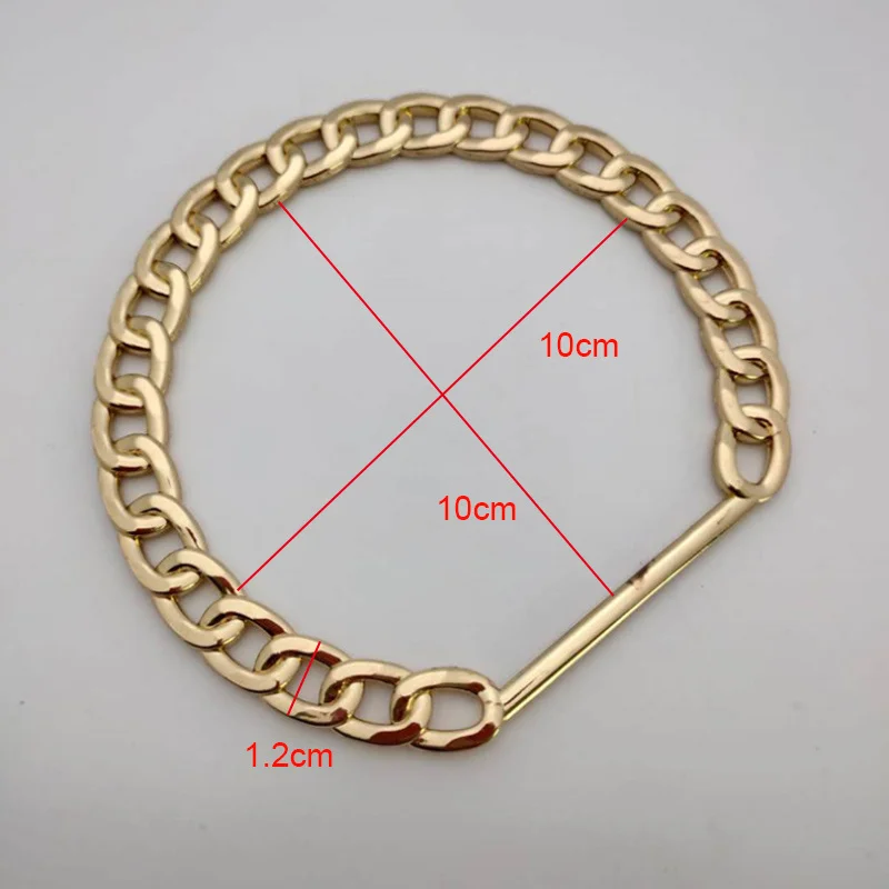 Golden Vintage Bag Chain Handle Women Bag Straps Handbag Chain Fashion Woman Bag Accessory Detachable Parts Replacement Handle