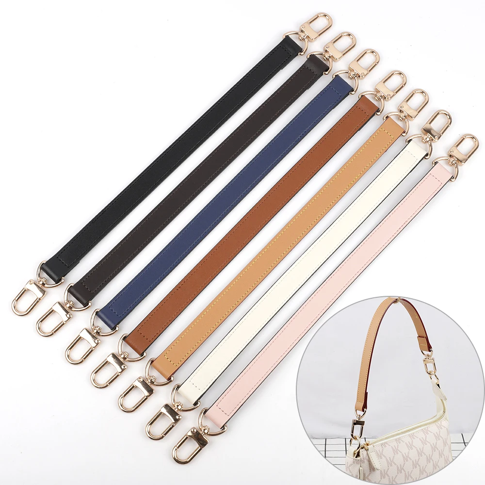 Genuine Cow Leather Short Bag Strap Women Shoulder Strap Purse Handle Strap Replacement for Handbag Accessories 38cm