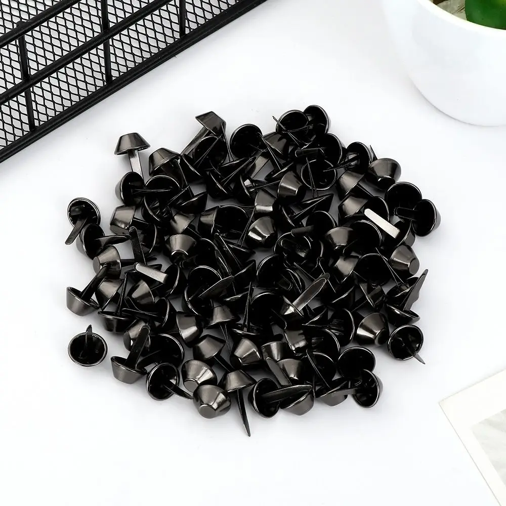 100Pcs/Set 12mm Punk Purse Handbag Pierced Jewelry Making Retro Rivets Metal Feet Studs Bag Accessories