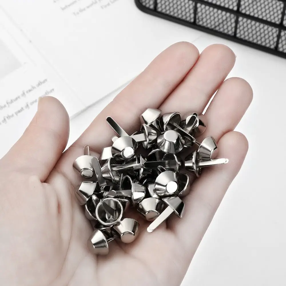 100Pcs/Set 12mm Punk Purse Handbag Pierced Jewelry Making Retro Rivets Metal Feet Studs Bag Accessories