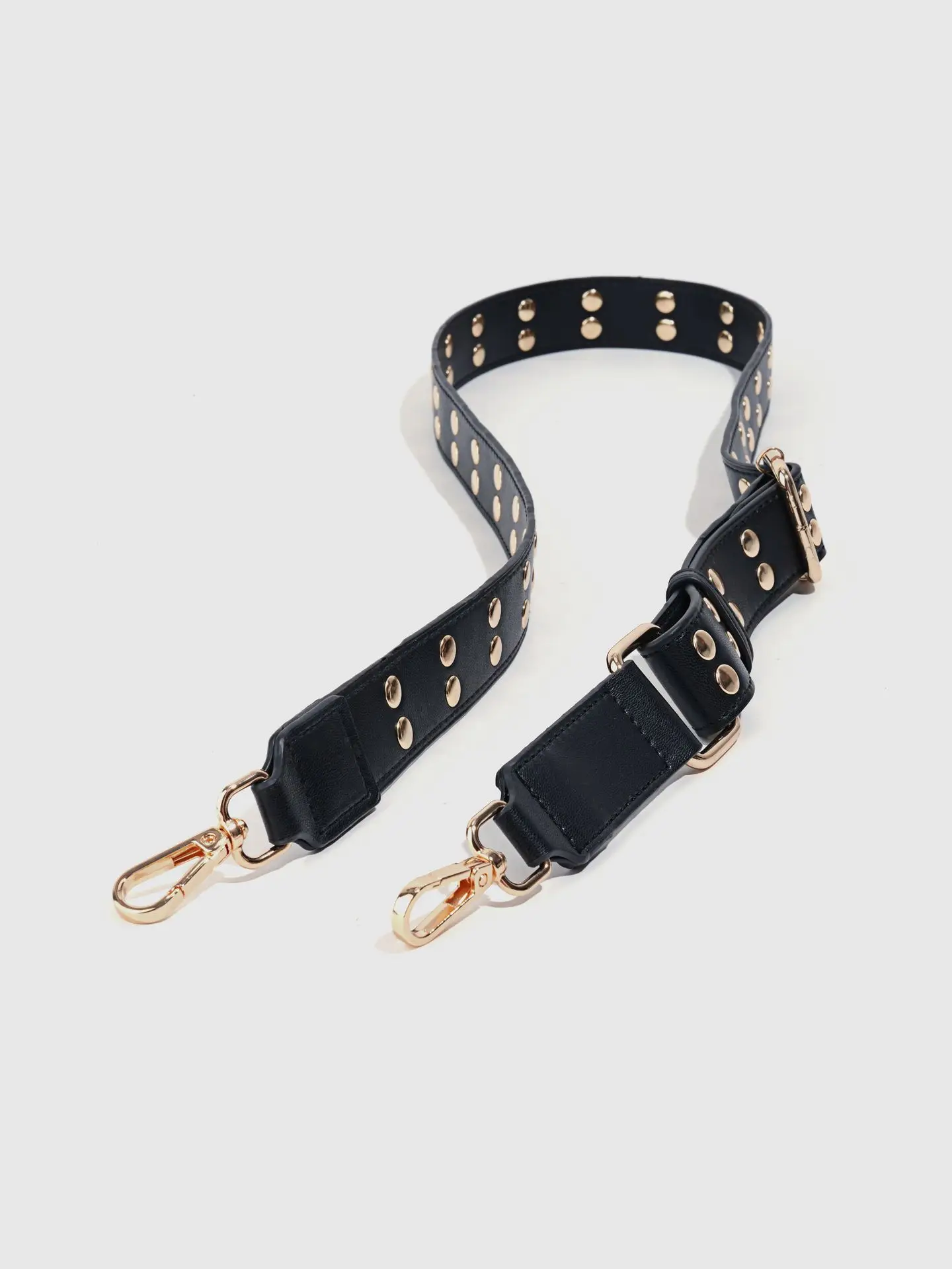 Fashion Rivet Shoulder Bag Strap Adjustable Women Bag Accessories PU Leather Wide Strap Handles Simple Handbag Straps