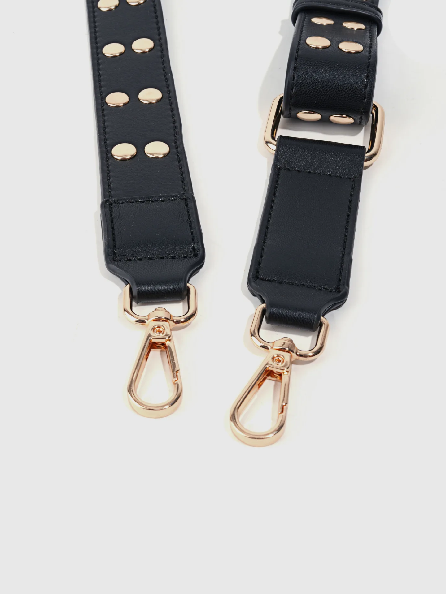 Fashion Rivet Shoulder Bag Strap Adjustable Women Bag Accessories PU Leather Wide Strap Handles Simple Handbag Straps