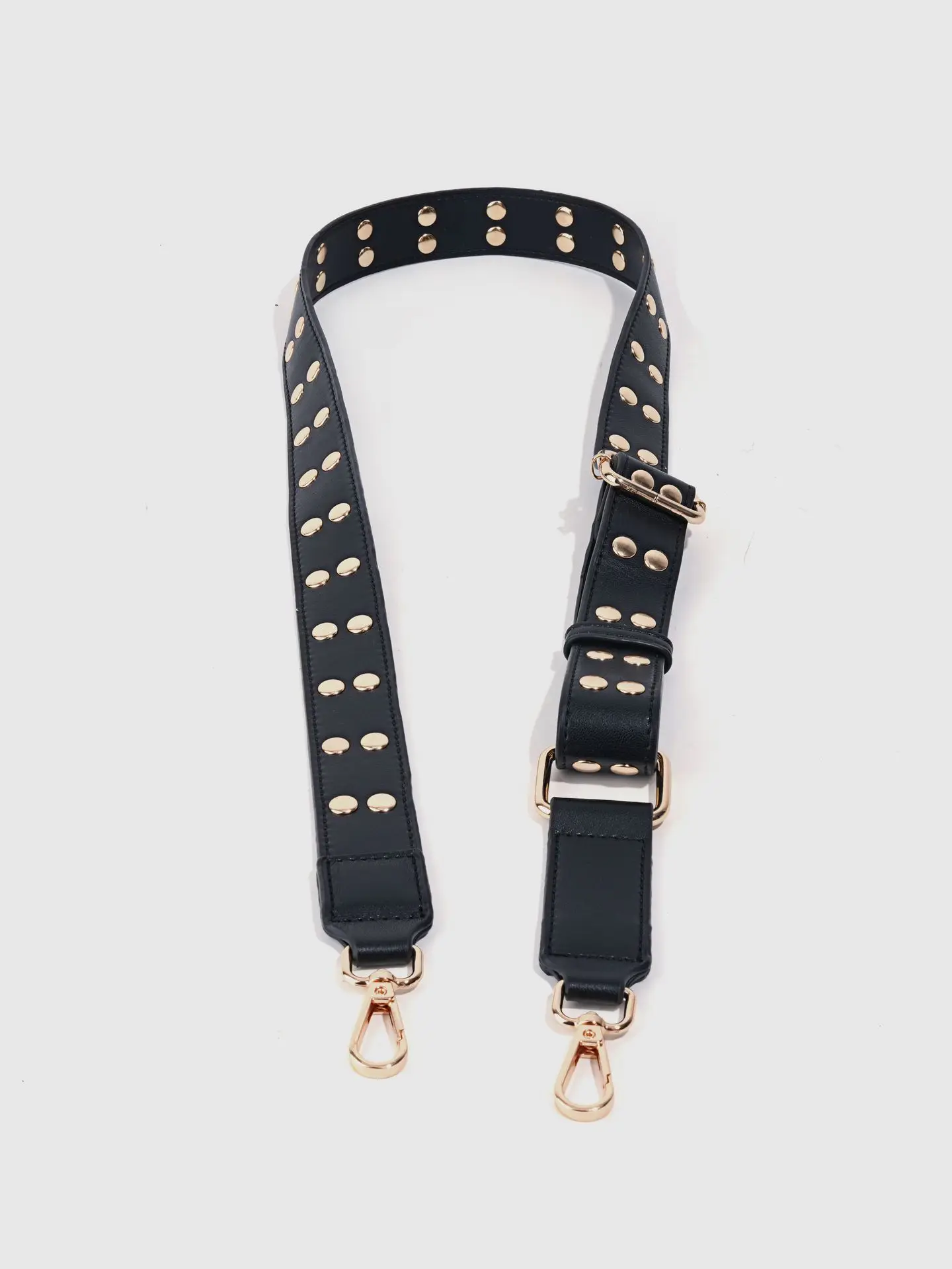 Fashion Rivet Shoulder Bag Strap Adjustable Women Bag Accessories PU Leather Wide Strap Handles Simple Handbag Straps