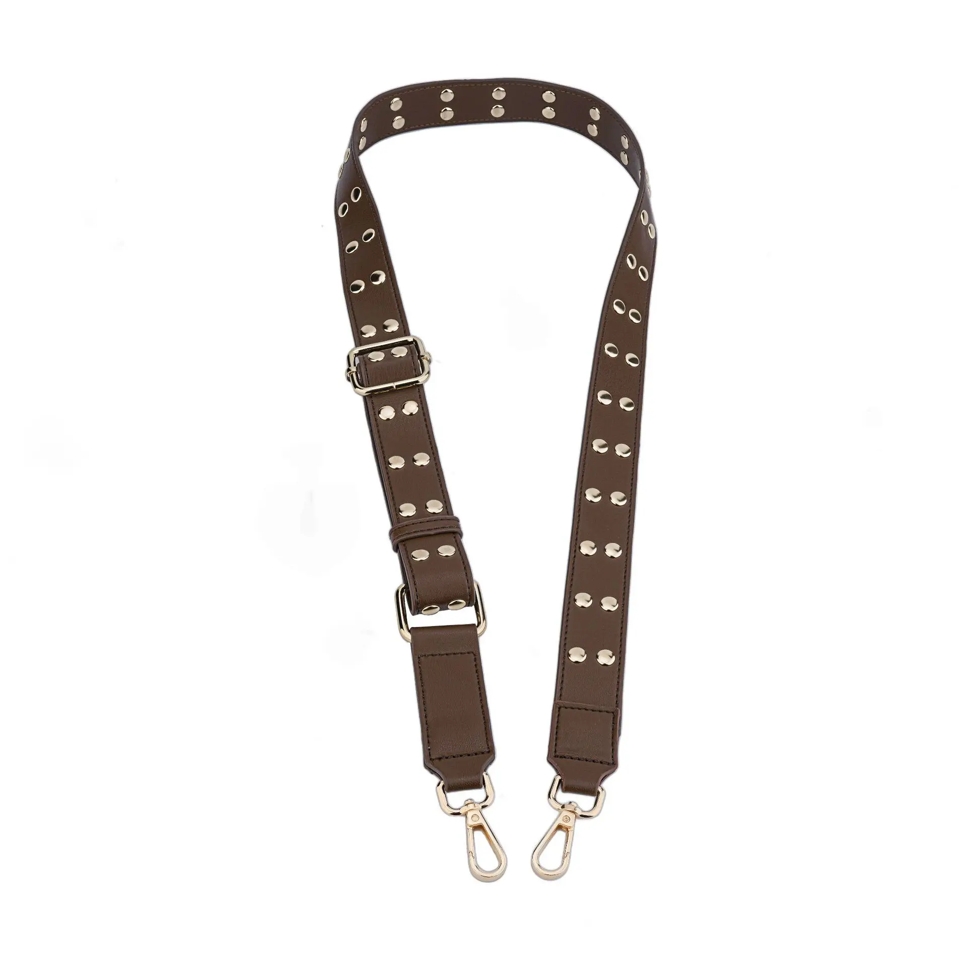Fashion Rivet Shoulder Bag Strap Adjustable Women Bag Accessories PU Leather Wide Strap Handles Simple Handbag Straps