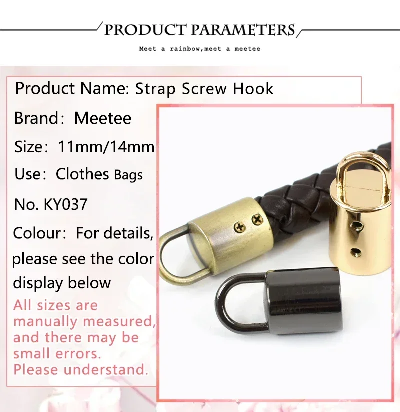 5-30Pcs Deepeel 11/14mm Metal Cord Lock Buckles Rope Stopper Handbag Strap Tassel Clasp Hook Hanger Leather Hardware Accessories