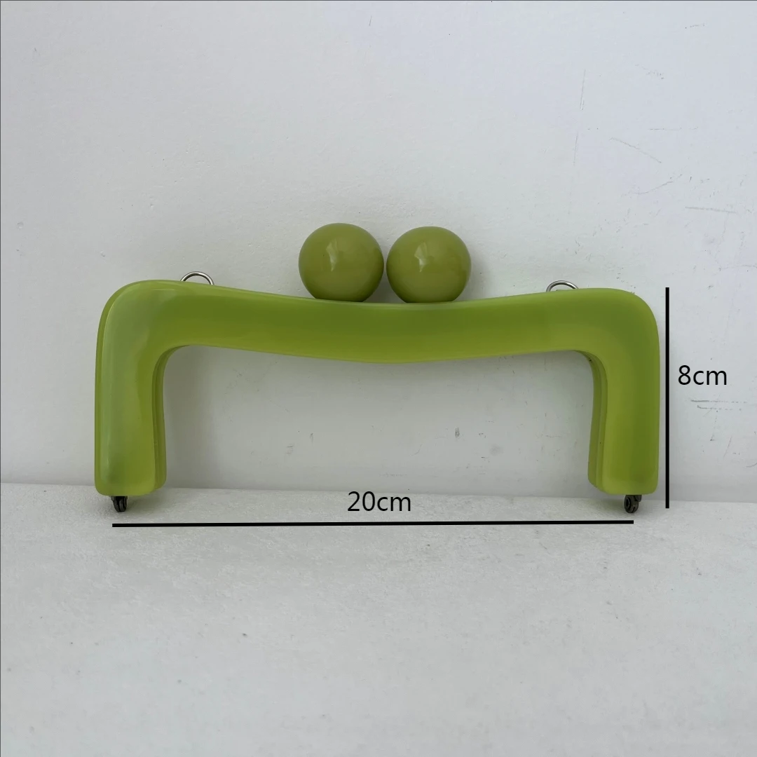 20 Cm Colorful Big Kiss Ball Clasp Acrylic Purse Frame With Screws Bag Handles Handmade Material Resin Clutch Frames Clip Hook