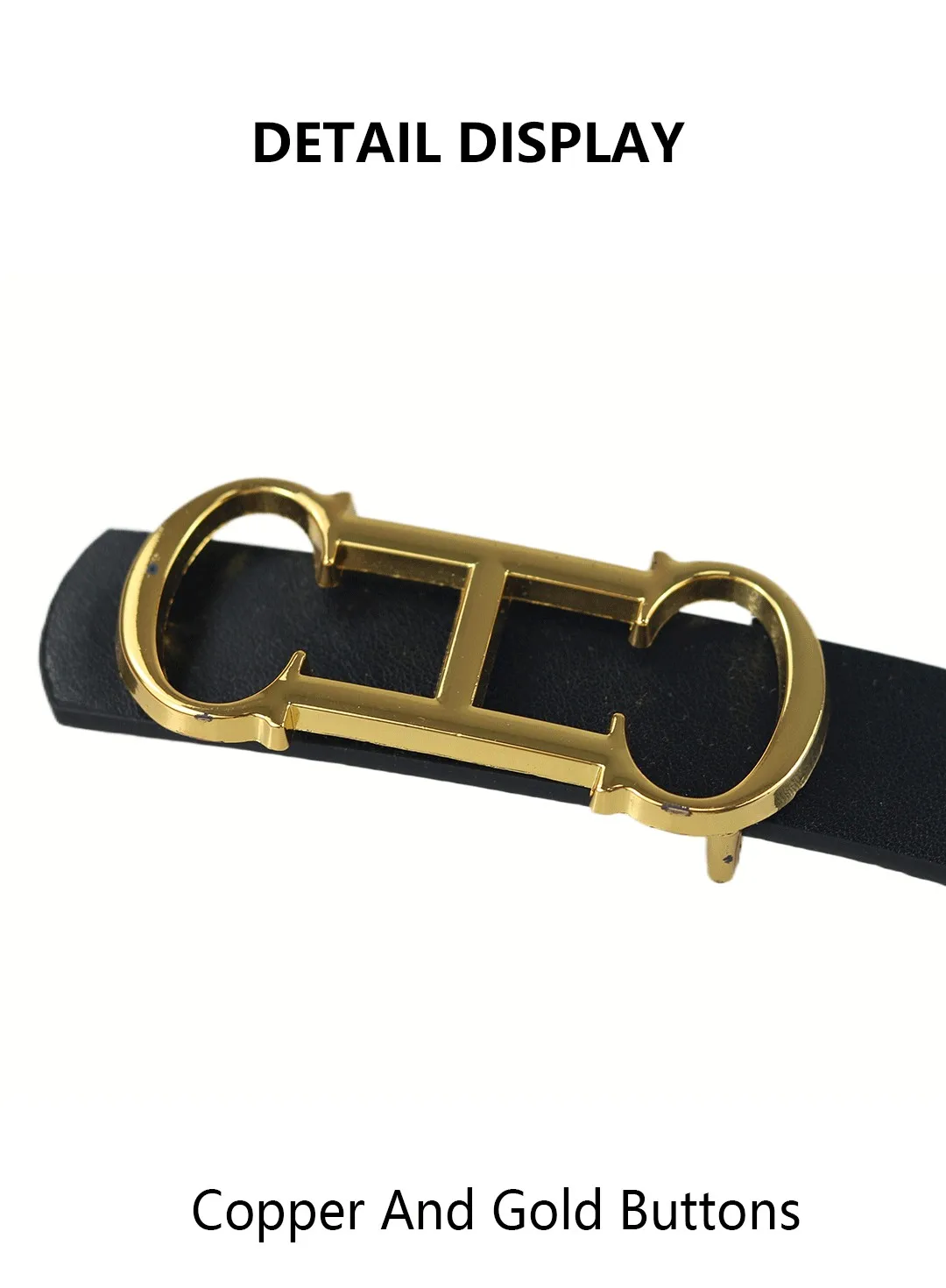 CH Brand Fashion Women's Belt PVC Material Adjustable Length Perforated Gift Box Packaging Designer 2025 New Men's Belt
