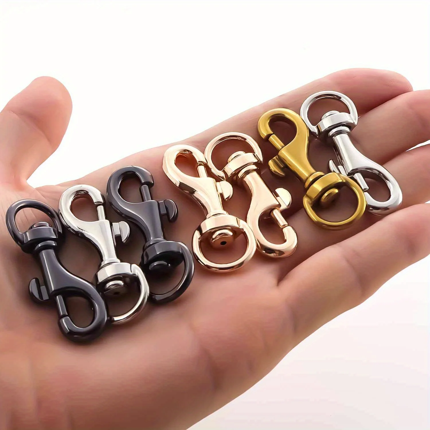 5pcs Metal Swivel Lanyard Snap Hook, Key Chain Swivel Hook Lobster Claw Clasp