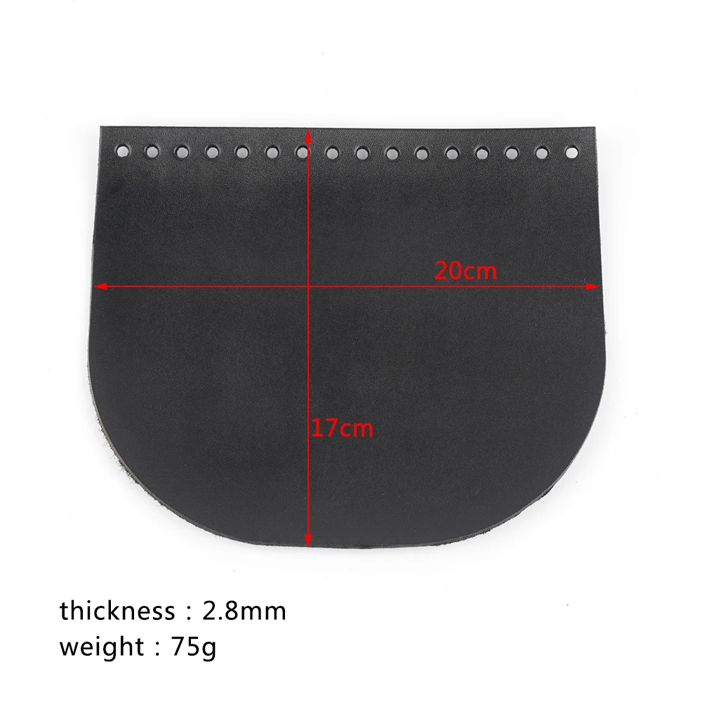 Fashion Genuine Leather Shoulder Bag Flap Cover Replacement for Women Handbag Special Black Bag Accessories DIY Sewing Material