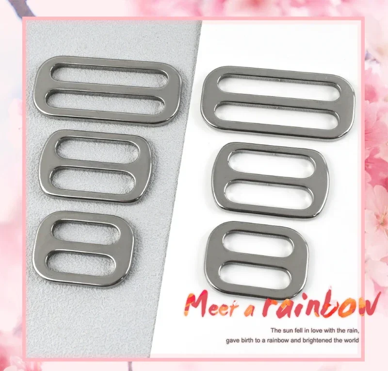 5/10/20Pcs Deepeel 20-38mm Stainless Steel Buckles Bag Strap Tri-Glide Slider Clasp Backpack Webbing Adjust Hook DIY Accessories