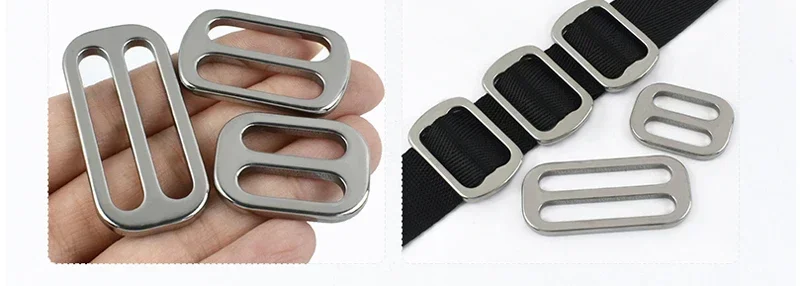 5/10/20Pcs Deepeel 20-38mm Stainless Steel Buckles Bag Strap Tri-Glide Slider Clasp Backpack Webbing Adjust Hook DIY Accessories