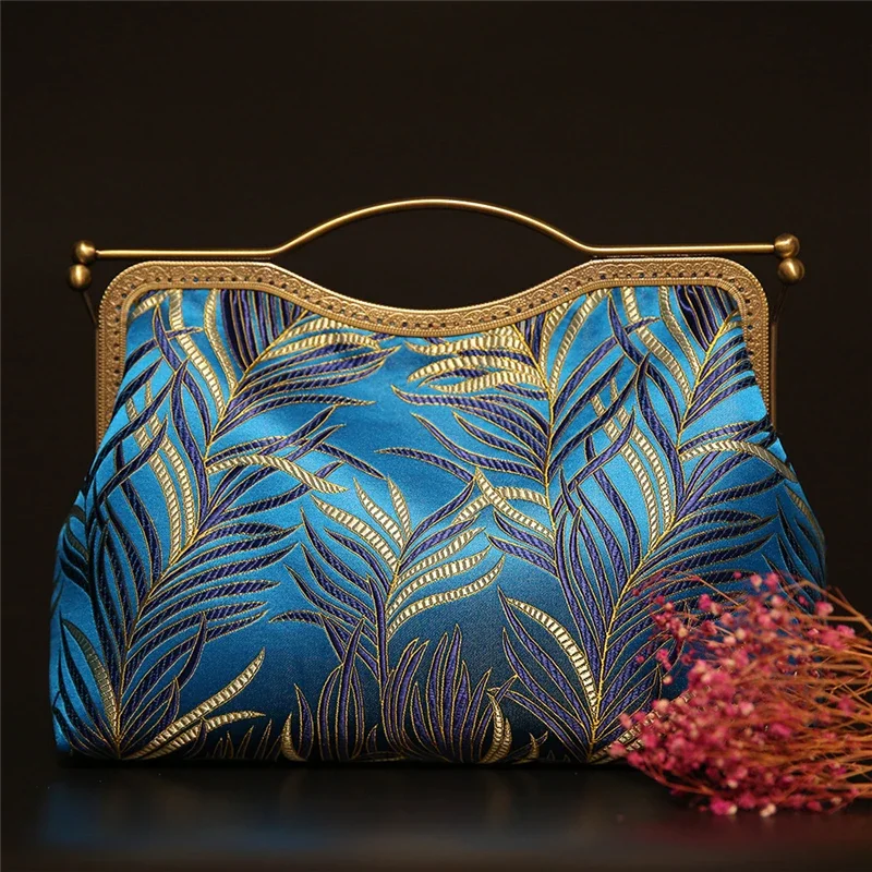 1-5Pcs Deepeel 20.5/27cm Metal Purse Kiss Clasp Lock HandBag Embossed Frame Retro Wallet Hand Pull Parts Bag Handle Accessories
