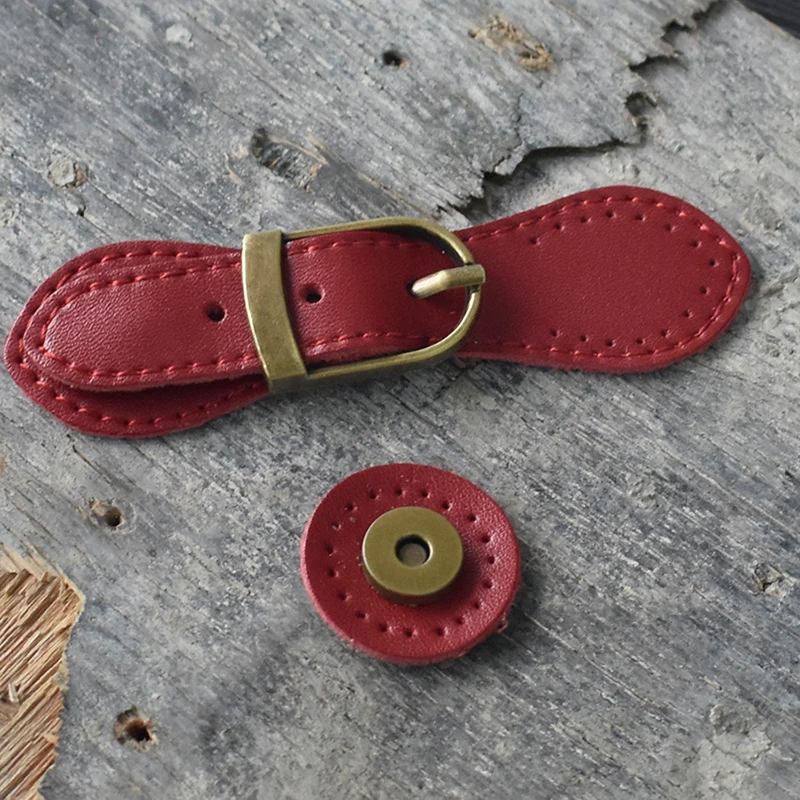 Bag Magnetic Buttons Genuine Leather Bronze Hasp Buckle Cambridge Bag Fastener Women Handmade DIY Crossbody Handbag Accessories