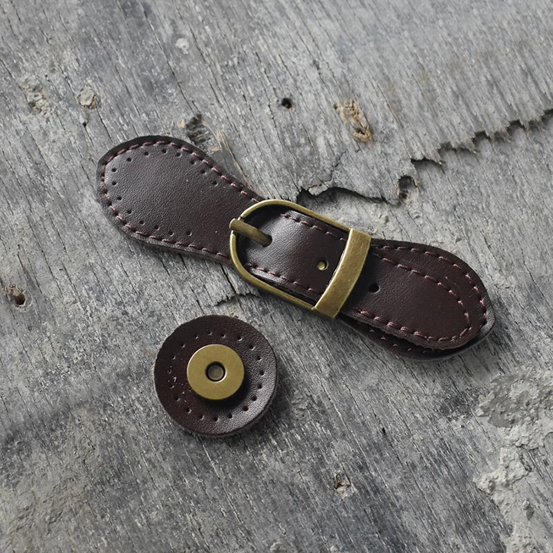 Bag Magnetic Buttons Genuine Leather Bronze Hasp Buckle Cambridge Bag Fastener Women Handmade DIY Crossbody Handbag Accessories