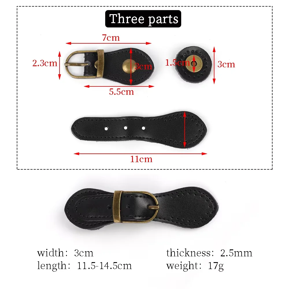 Bag Magnetic Buttons Genuine Leather Bronze Hasp Buckle Cambridge Bag Fastener Women Handmade DIY Crossbody Handbag Accessories