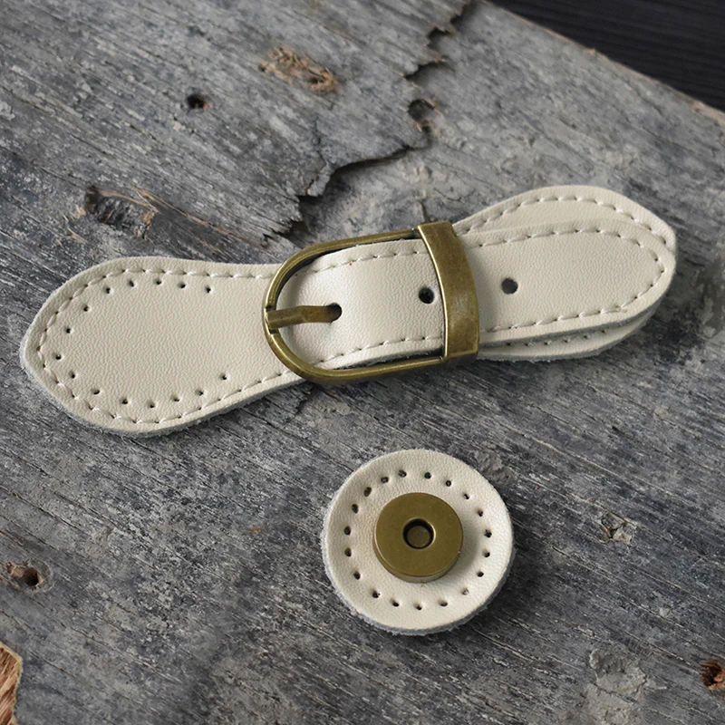 Bag Magnetic Buttons Genuine Leather Bronze Hasp Buckle Cambridge Bag Fastener Women Handmade DIY Crossbody Handbag Accessories