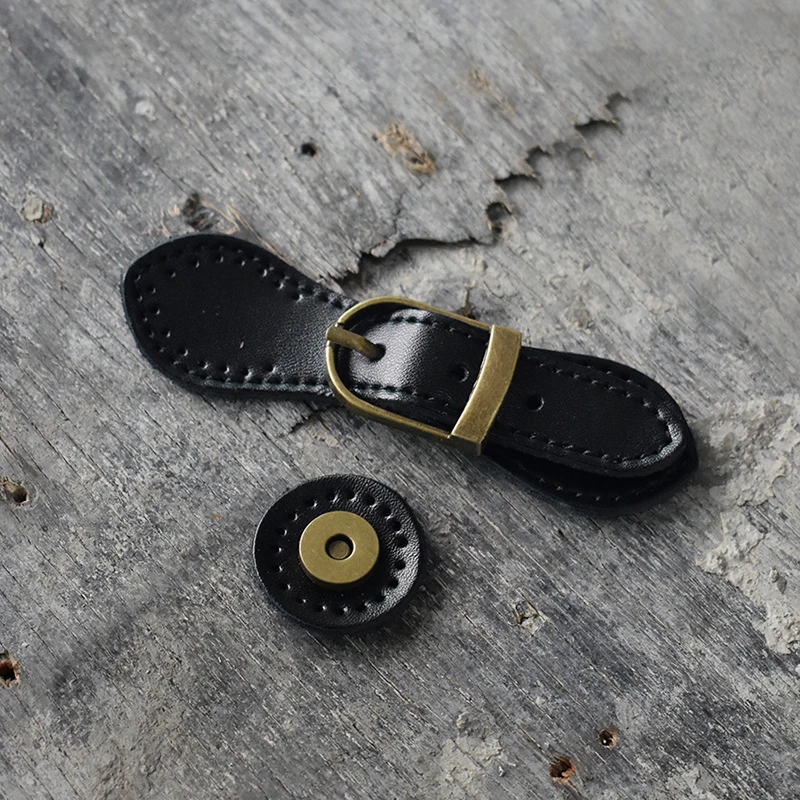 Bag Magnetic Buttons Genuine Leather Bronze Hasp Buckle Cambridge Bag Fastener Women Handmade DIY Crossbody Handbag Accessories