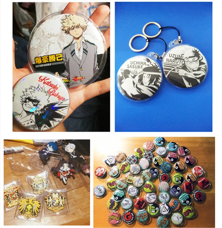 Italife Glitter Badge Holder Ita Bag Accessories Protector Case Laser Anime Tin Badge Cover Itabag Decoration Pin sleeve H318