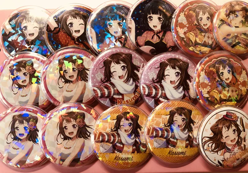 Italife Glitter Badge Holder Ita Bag Accessories Protector Case Laser Anime Tin Badge Cover Itabag Decoration Pin sleeve H318