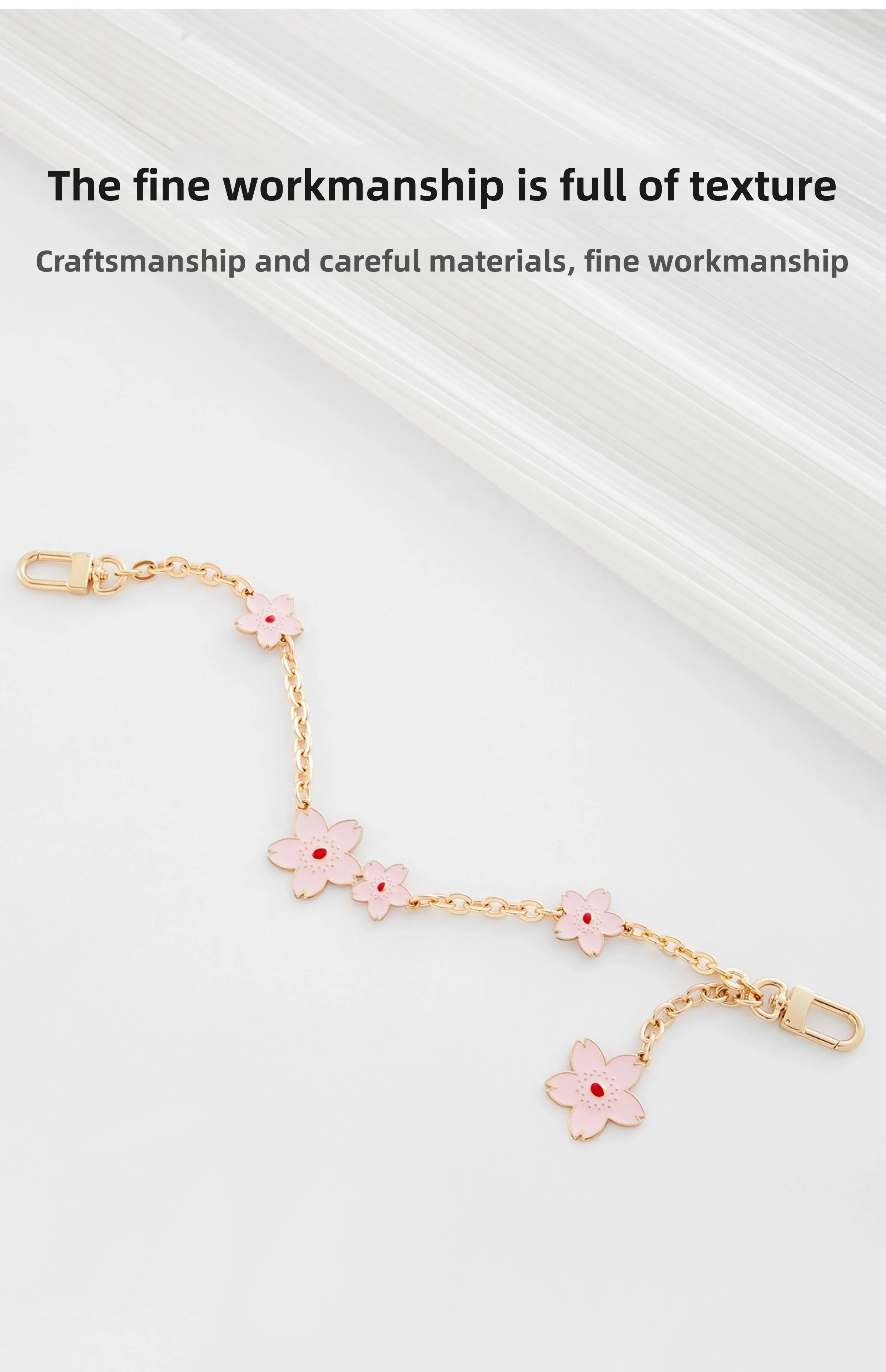 Sakura Extension Chain for Women's Bag Fashion Not Easy to Scratch and Fade Extended Chain Bag Decoration Chain Bag Accessories