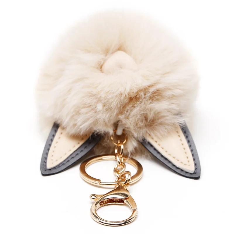 FOXER Soft Women's Fashion Bag Pendant Cute Love Ball Keyring Accessories for Girl's Gift