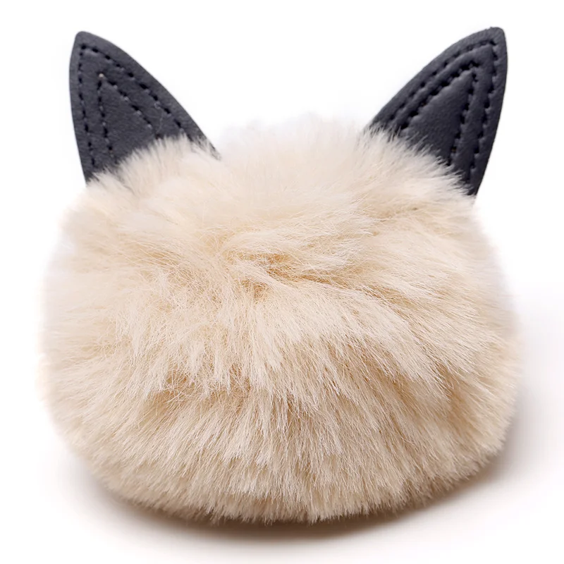 FOXER Soft Women's Fashion Bag Pendant Cute Love Ball Keyring Accessories for Girl's Gift