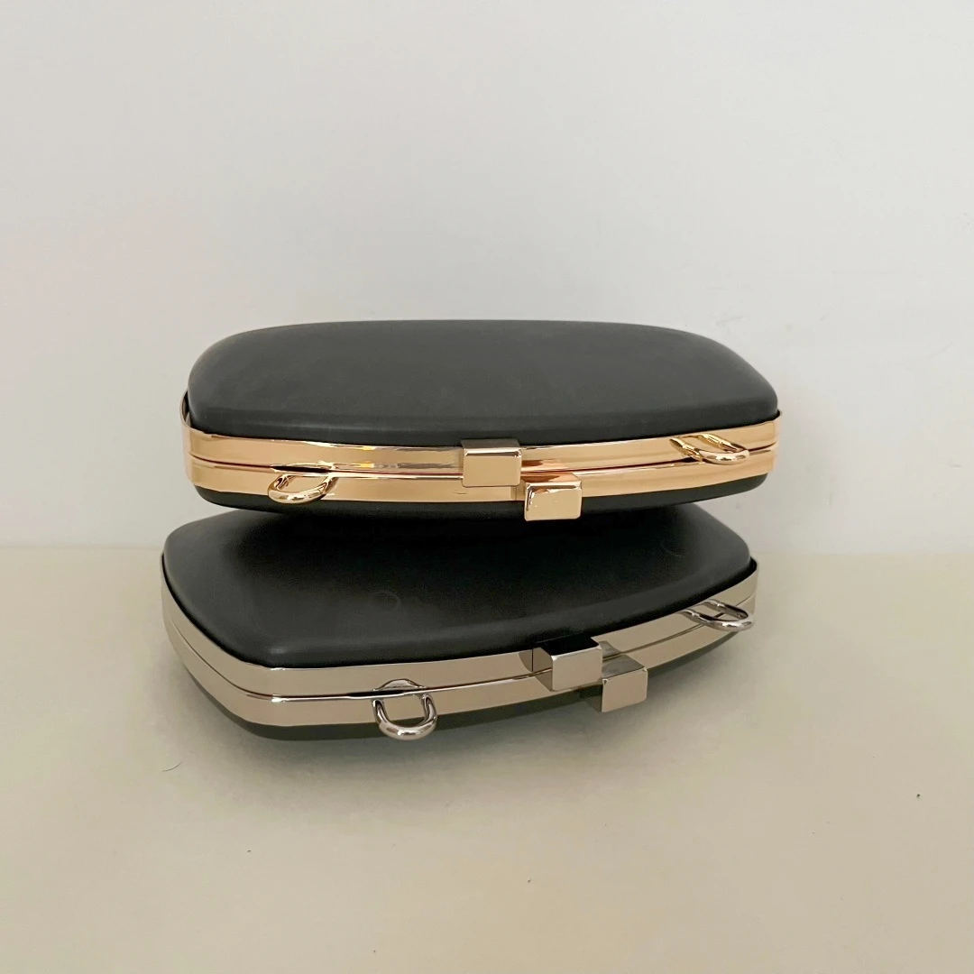 18cm Ellipse Box Bag Clutch Frame Metal Purse Frame Accessories Chain Clasp Loop Head Lock Handmade Bag Mold Materials
