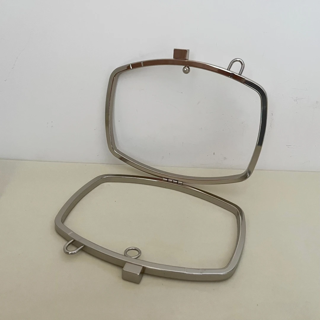 18cm Ellipse Box Bag Clutch Frame Metal Purse Frame Accessories Chain Clasp Loop Head Lock Handmade Bag Mold Materials