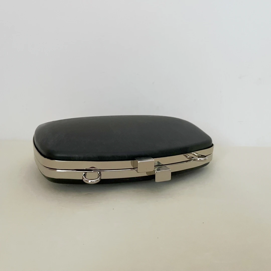 18cm Ellipse Box Bag Clutch Frame Metal Purse Frame Accessories Chain Clasp Loop Head Lock Handmade Bag Mold Materials